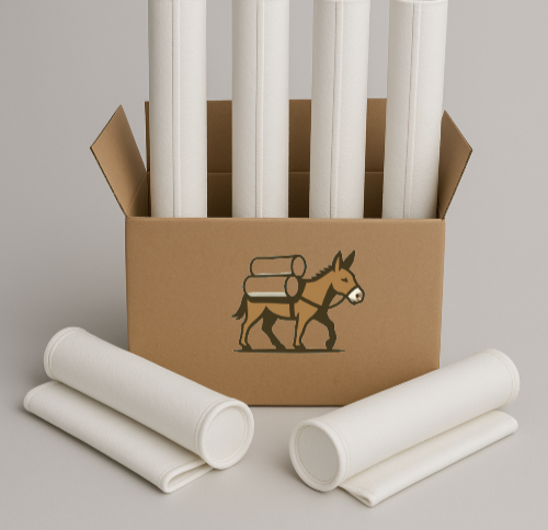 4 5/8" × 52" Pulse Jet Polyester Replacement Filter Bag  | Singed Outside